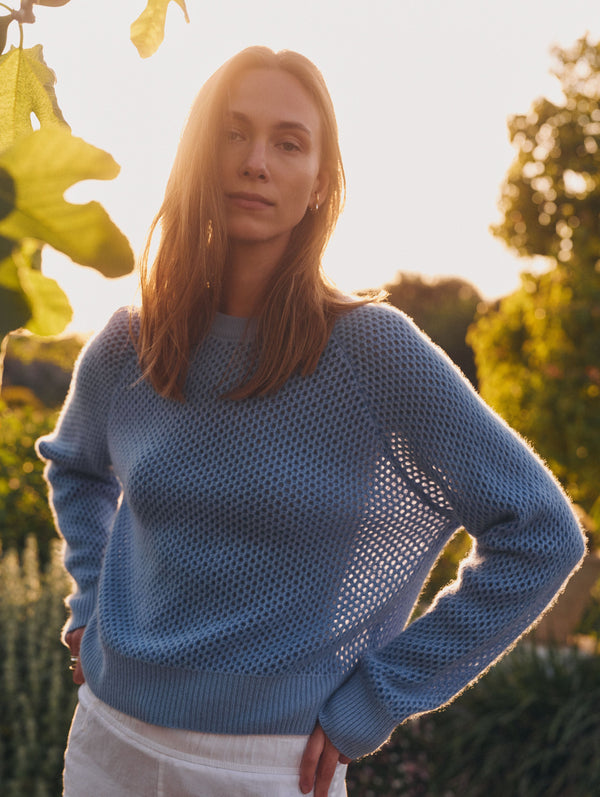 Cashmere Mesh Sweatshirt