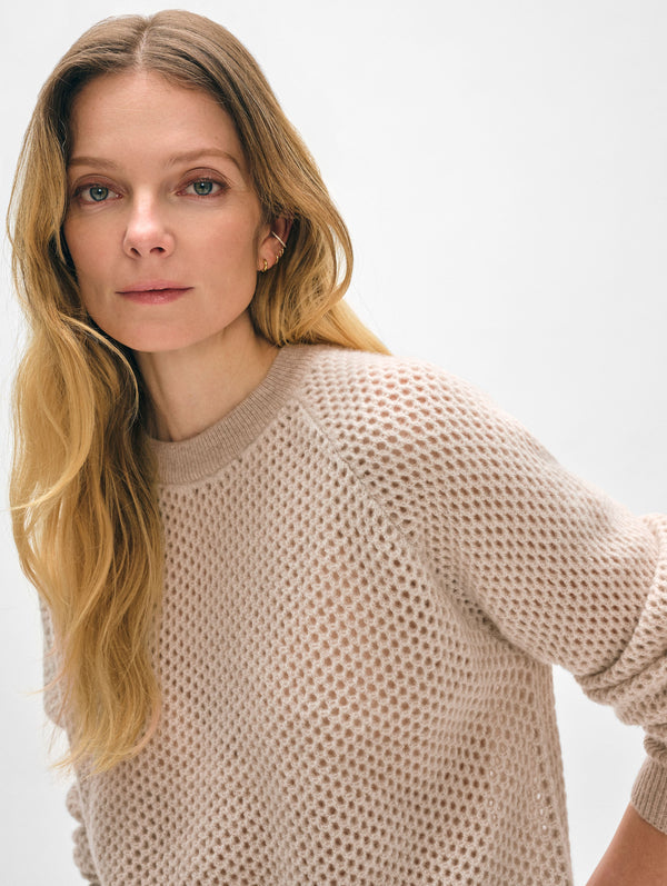 Cashmere Mesh Sweatshirt