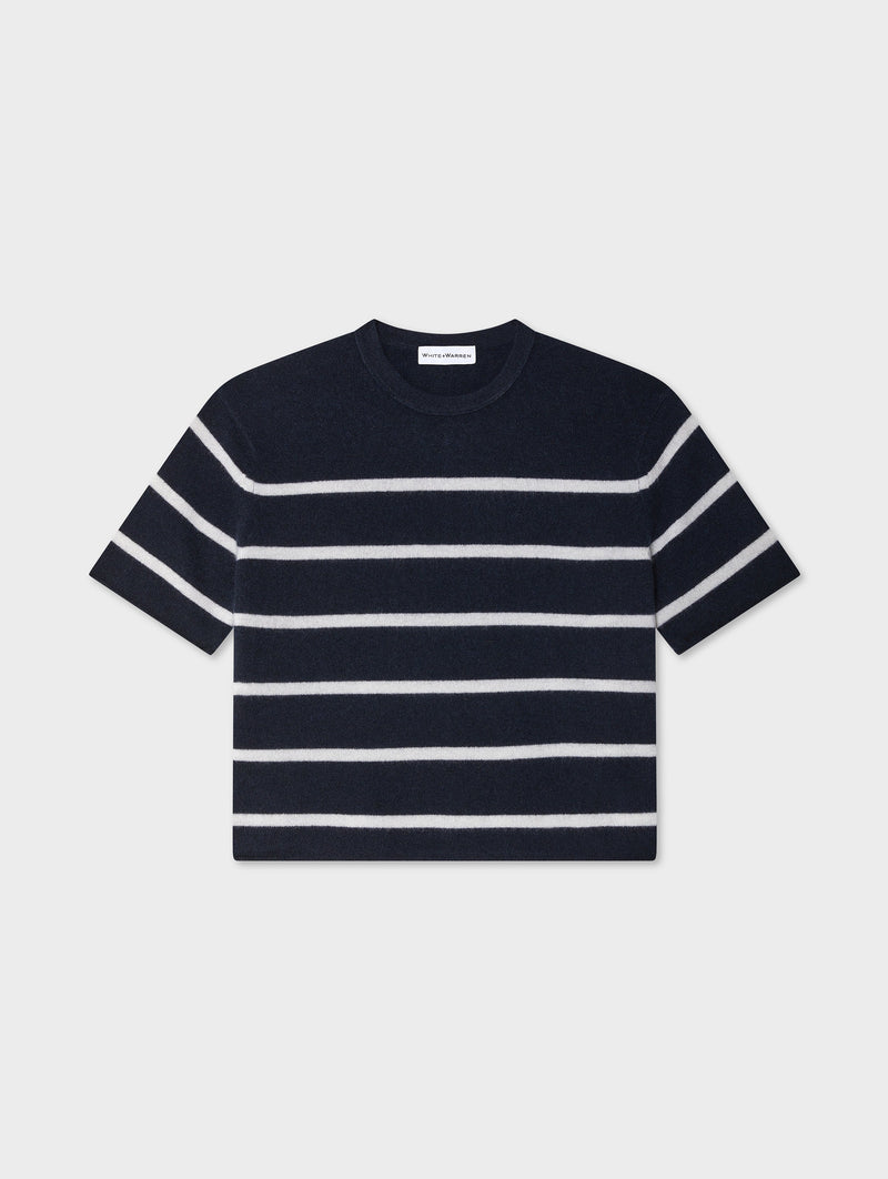 Cashmere Roll Trim T-Shirt