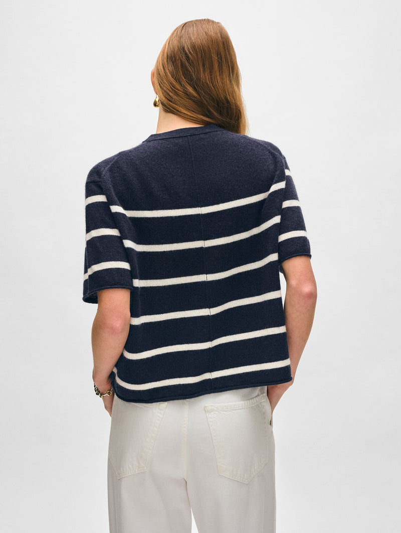 Cashmere Roll Trim T-Shirt