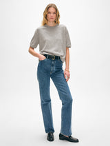 Cashmere Roll Trim T-Shirt