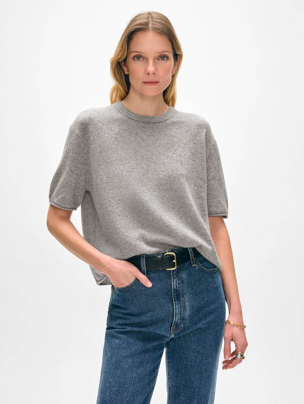 Cashmere Roll Trim T-Shirt