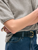 Cashmere Roll Trim T-Shirt