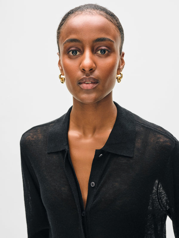 Superfine Cashmere Button Down