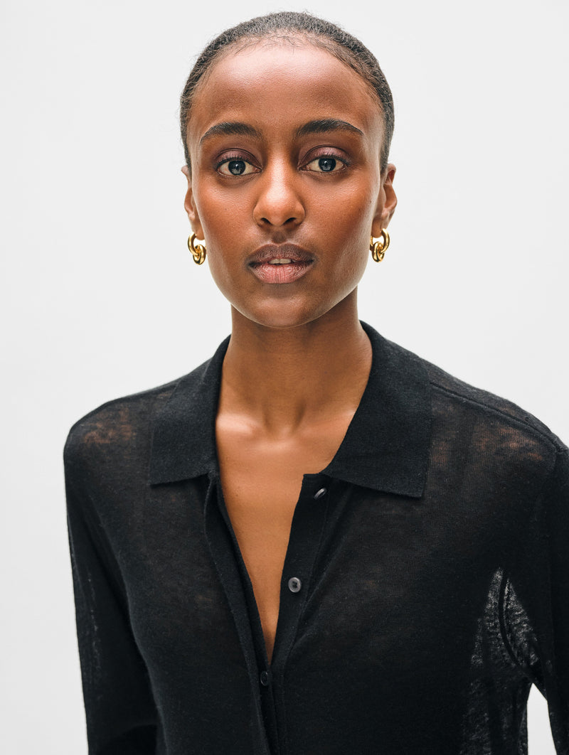 Superfine Cashmere Button Down