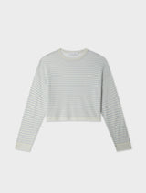 Superfine Cashmere Striped Sweatshirt