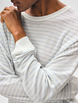 Superfine Cashmere Striped Sweatshirt