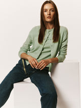 Cashmere Crewneck Cardigan