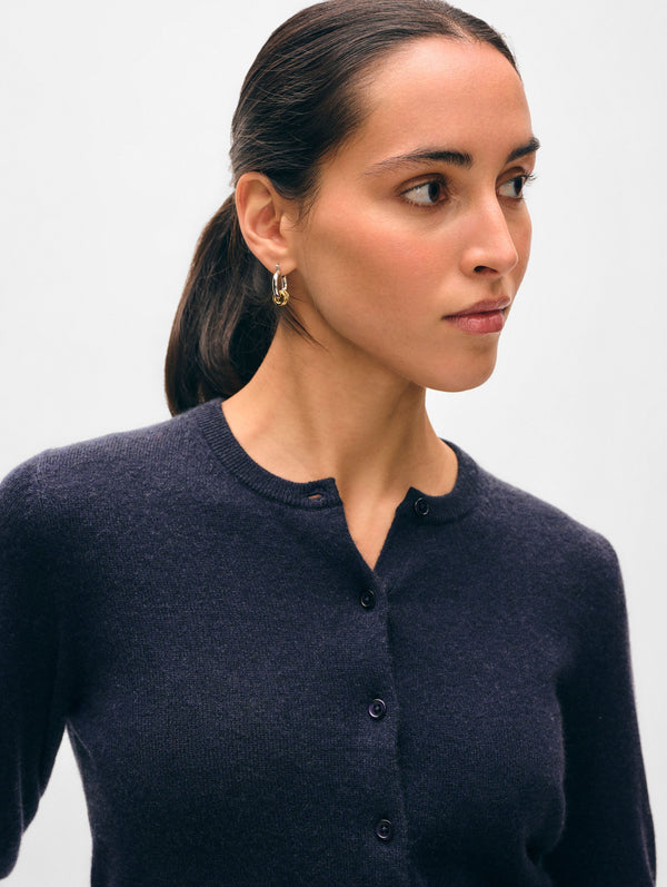 Cashmere Crewneck Cardigan