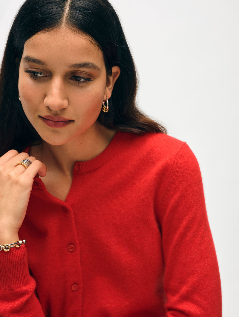 Cashmere Crewneck Cardigan