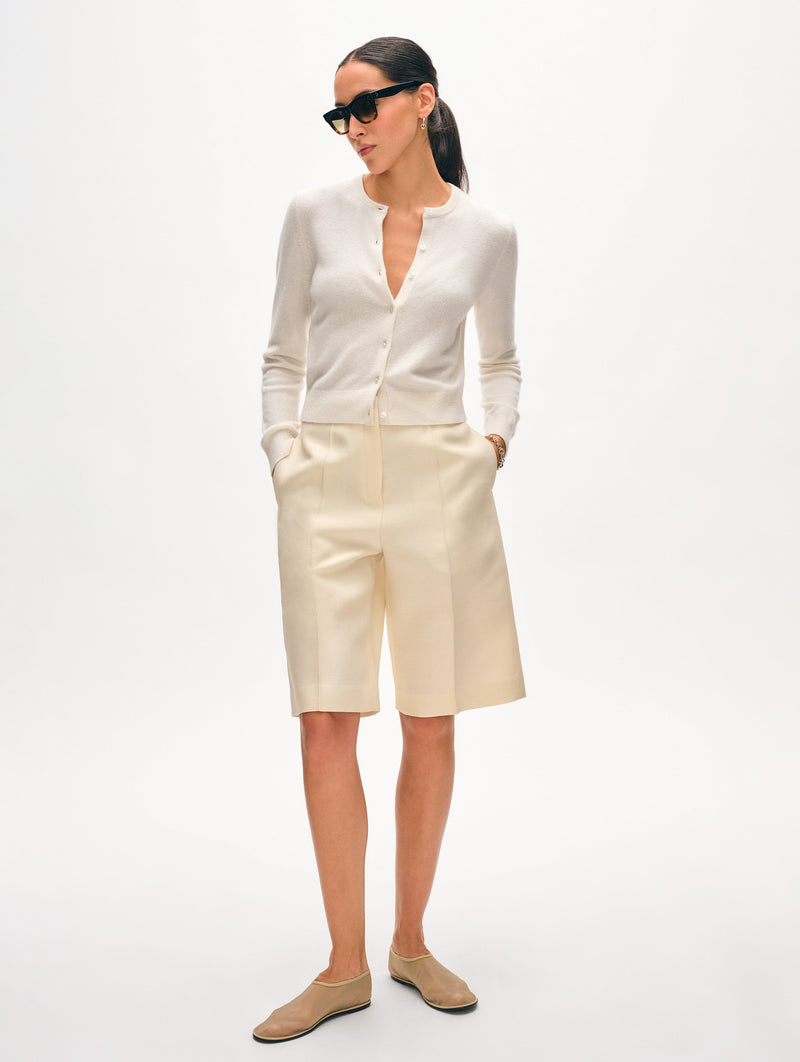 Cashmere Crewneck Cardigan