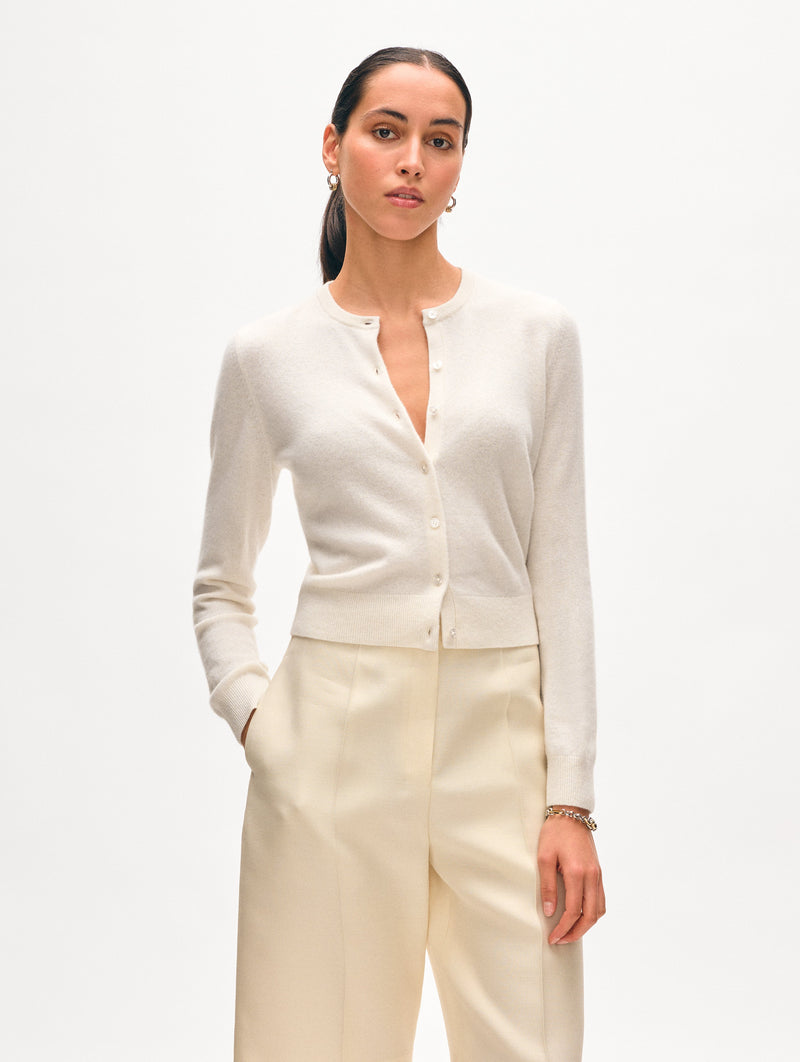 Cashmere Crewneck Cardigan