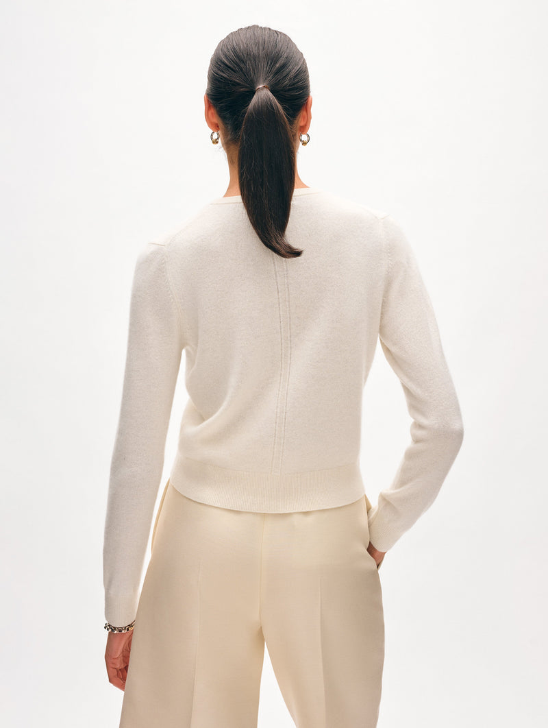 Cashmere Crewneck Cardigan