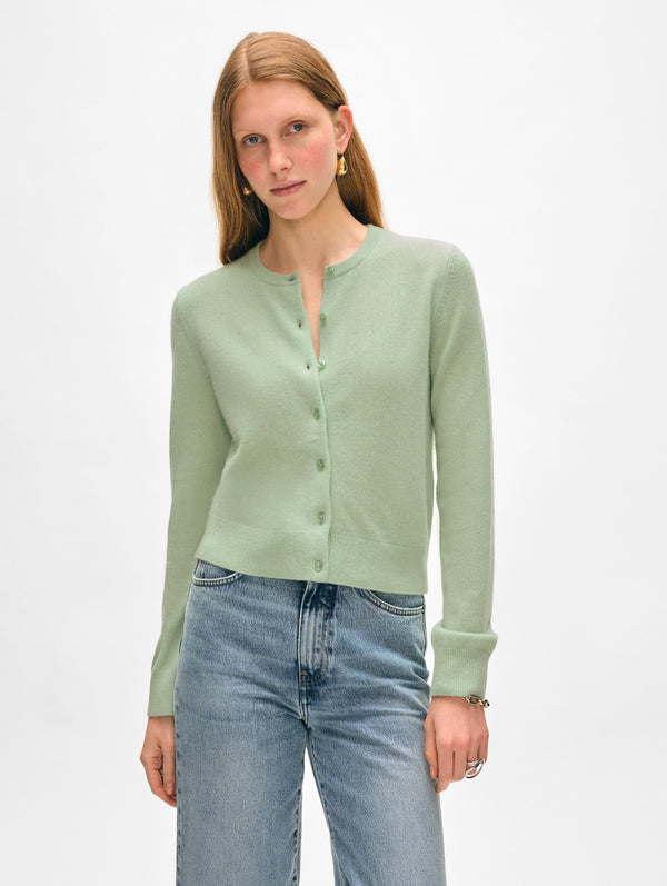 Cashmere Crewneck Cardigan