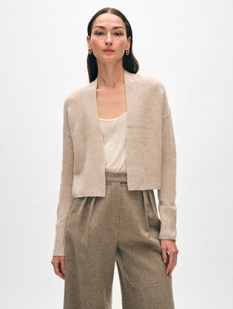 Cashmere Open Front Cardigan