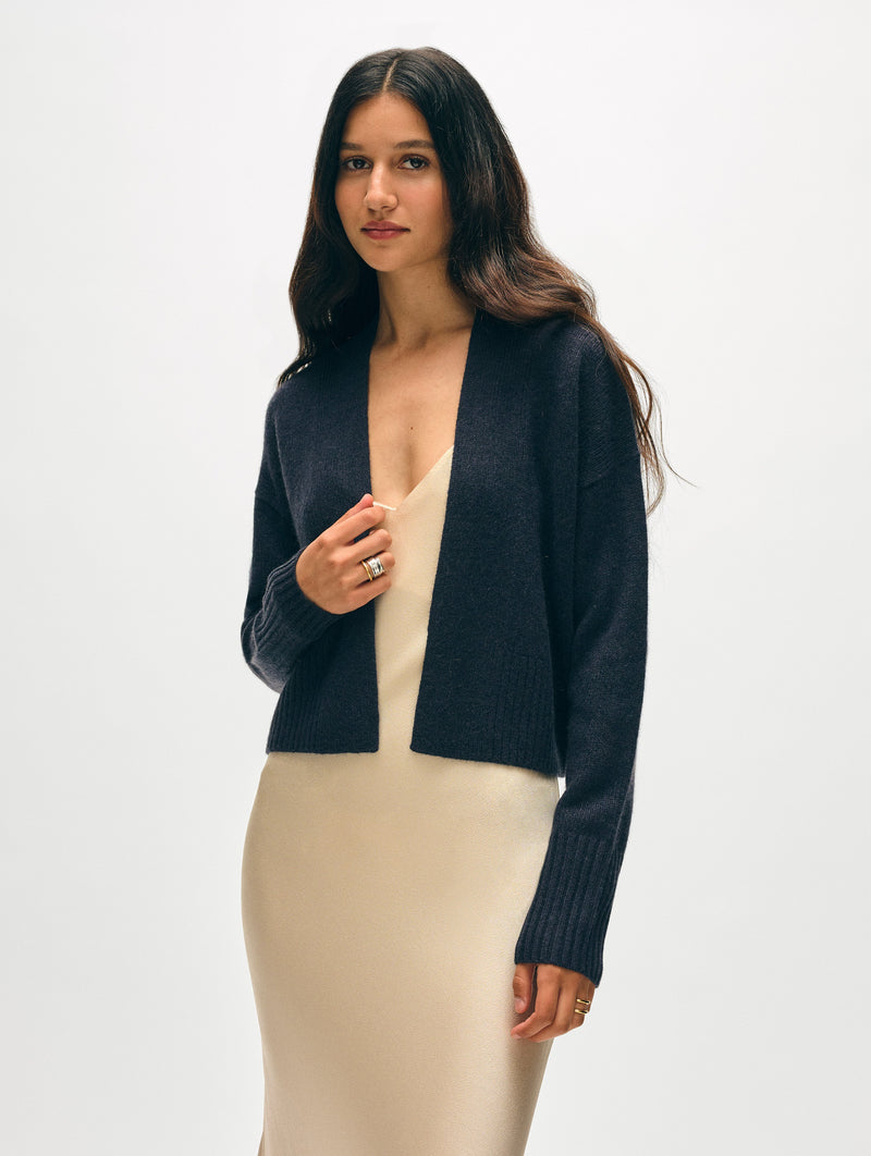 Cashmere Open Front Cardigan