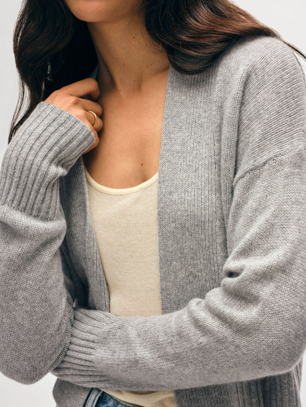 Cashmere Open Front Cardigan