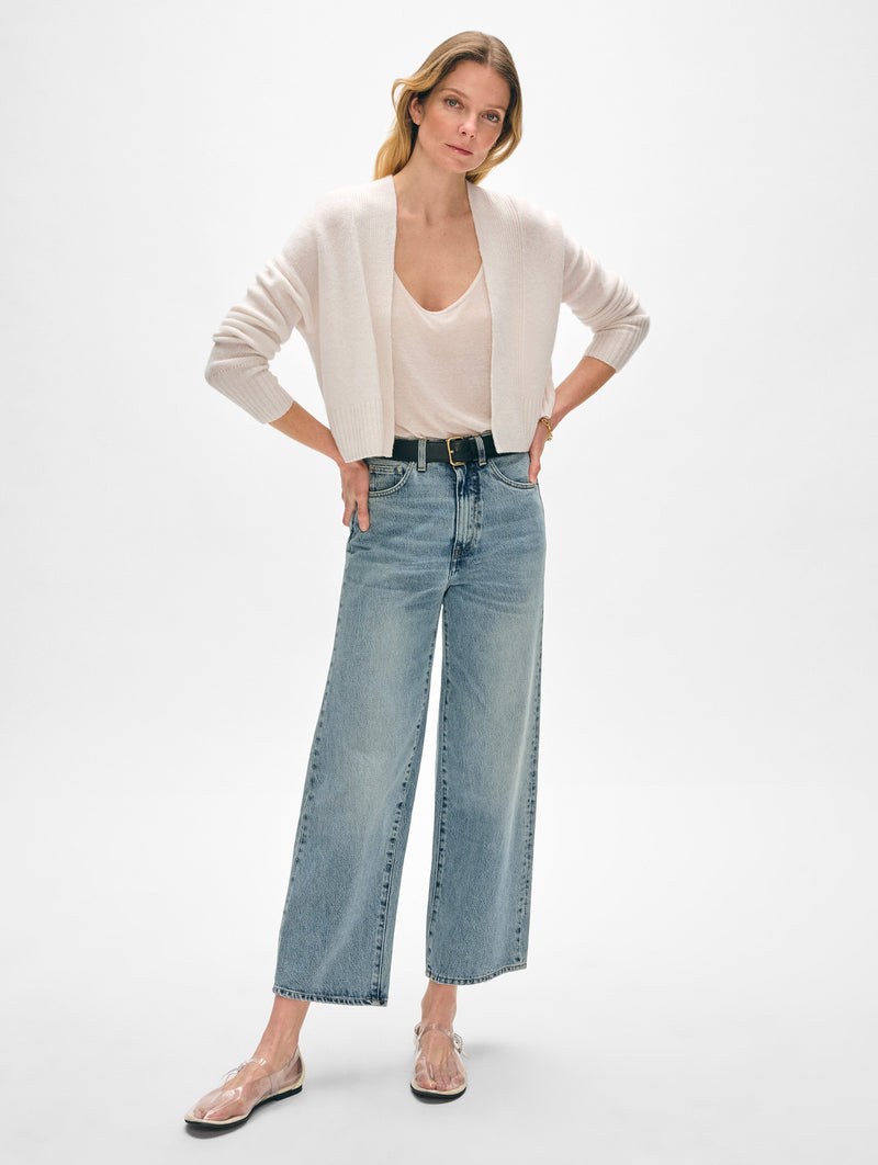 Cashmere Open Front Cardigan