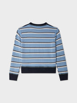 Cashmere Mixed Stripe Crewneck