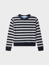 Cashmere Mixed Stripe Crewneck