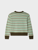 Cashmere Mixed Stripe Crewneck