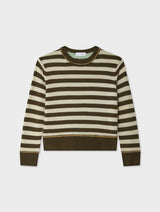 Cashmere Mixed Stripe Crewneck