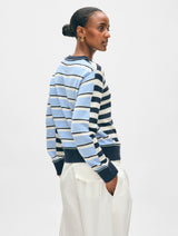 Cashmere Mixed Stripe Crewneck