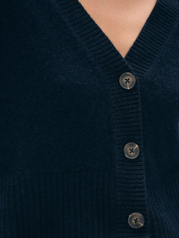 Cashmere Button Cardigan