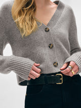 Cashmere Button Cardigan