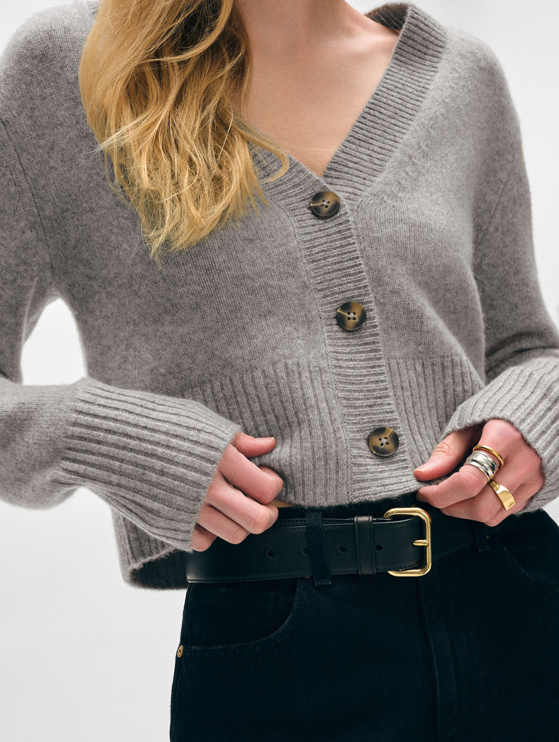 Cashmere Button Cardigan