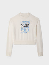 Cashmere Sardine Embroidered Crewneck