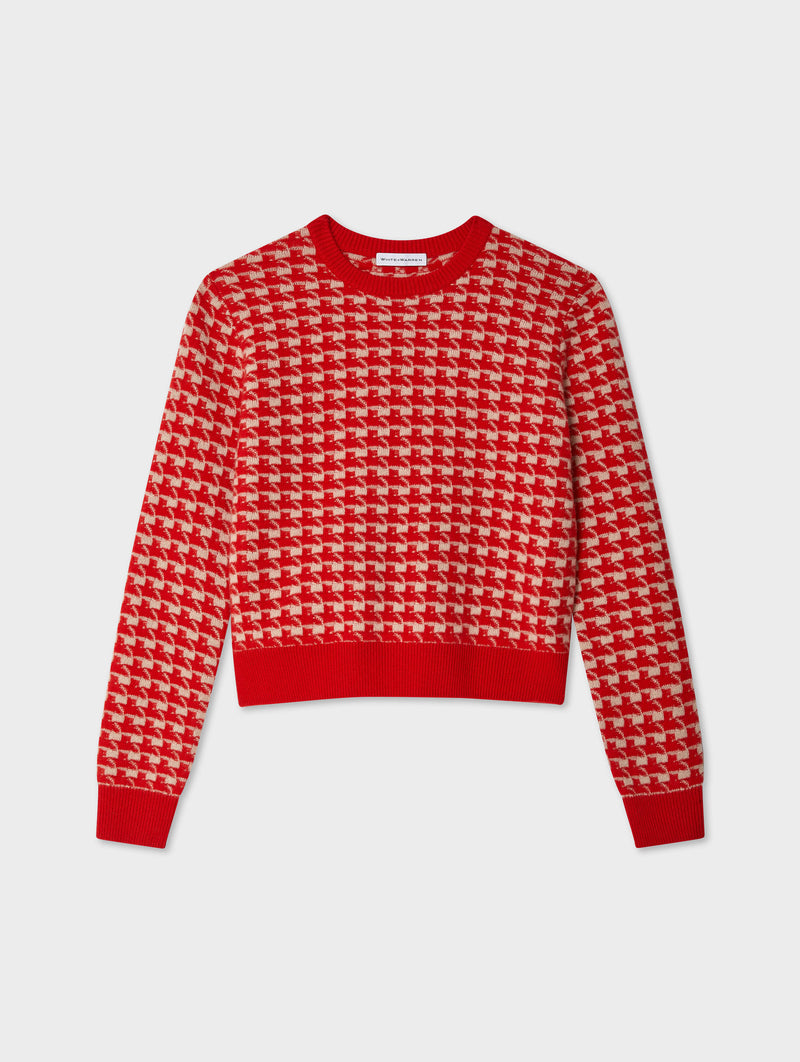 Cashmere Gingham Crewneck