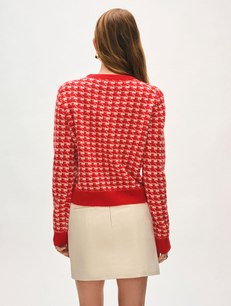 Cashmere Gingham Crewneck