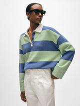 Cotton Blend Rugby Polo