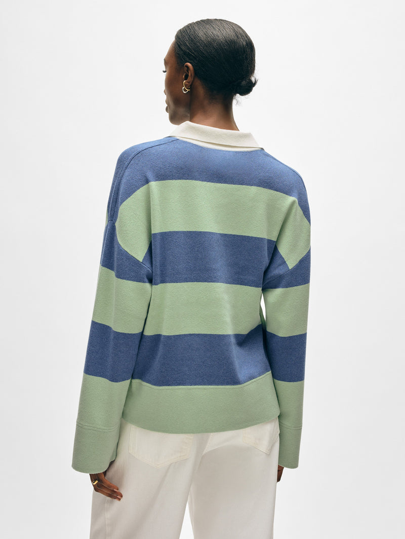 Cotton Blend Rugby Polo