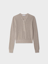 Fine Cotton Ribbed Henley