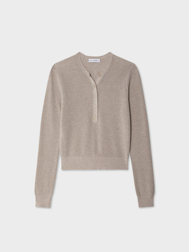 Fine Cotton Ribbed Henley