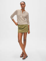 Fine Cotton Ribbed Henley