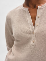 Fine Cotton Ribbed Henley