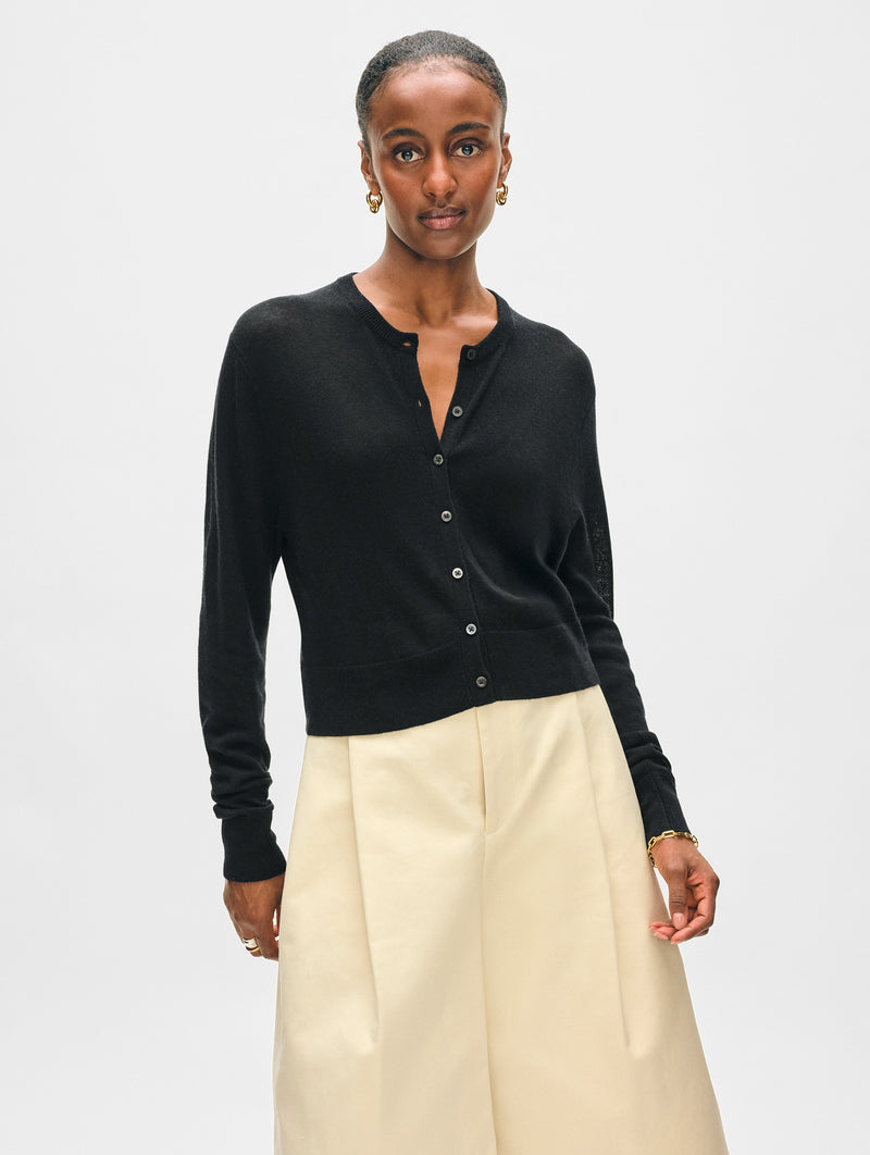 Superfine Cashmere Button Cardigan