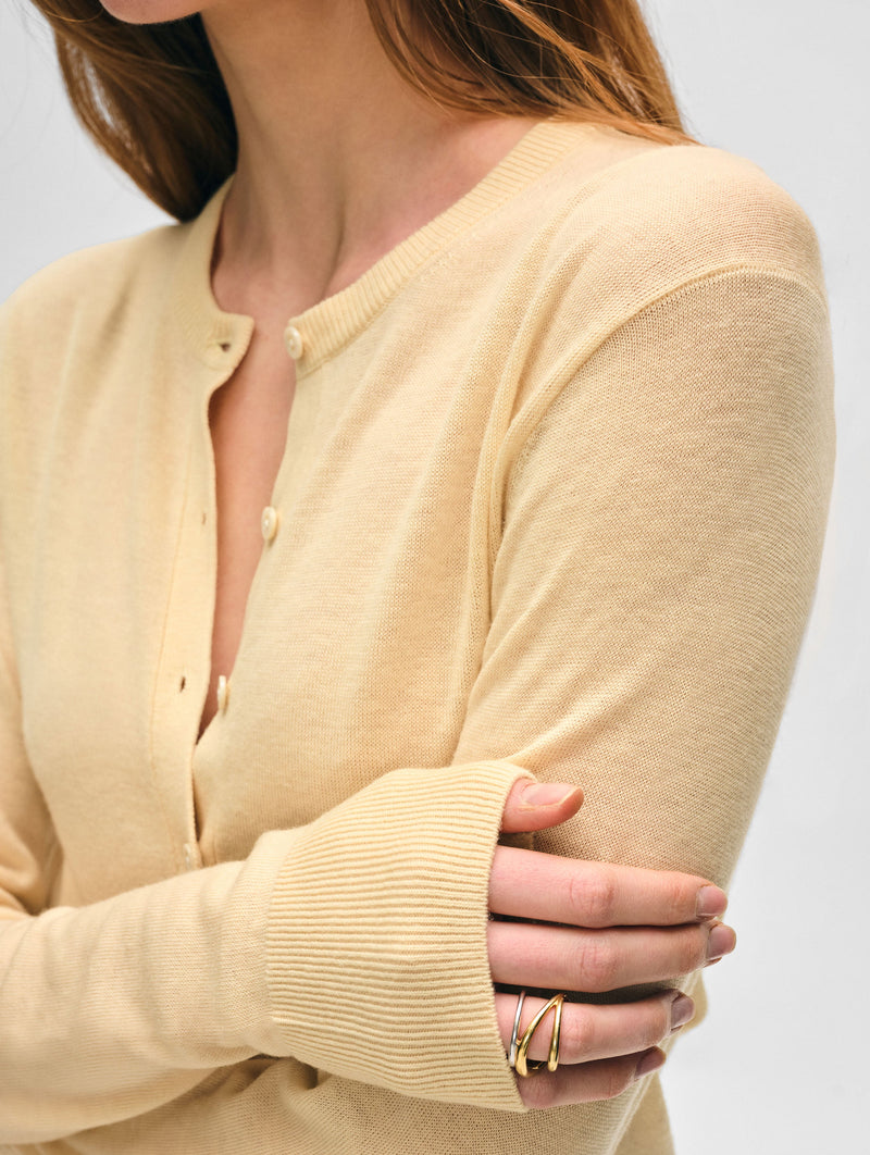 Superfine Cashmere Button Cardigan