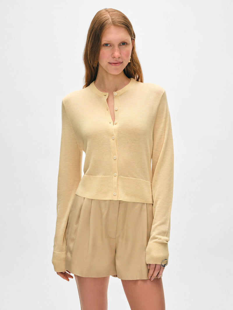 Superfine Cashmere Button Cardigan