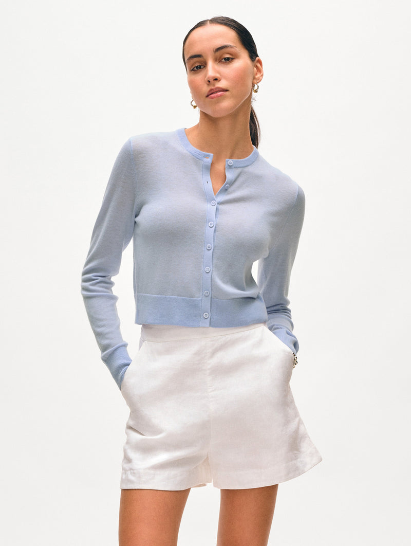 Superfine Cashmere Button Cardigan