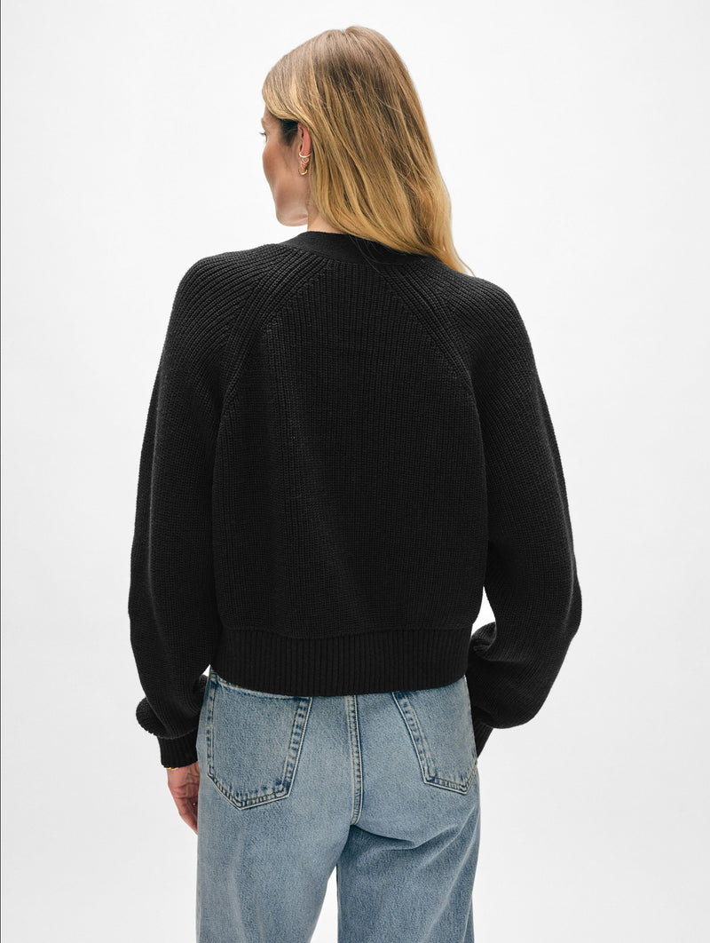 Linen Blend Ribbed Cardigan