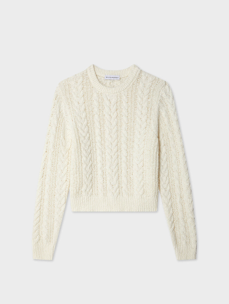 Cotton Cable Crewneck