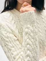 Cotton Cable Crewneck