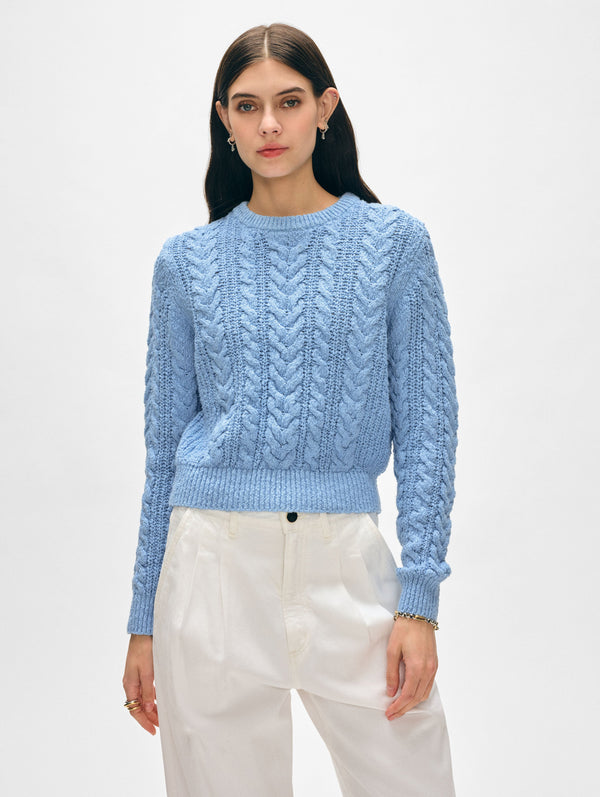 Cotton Cable Crewneck