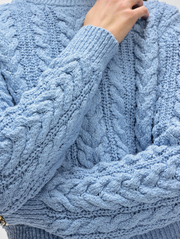 Cotton Cable Crewneck