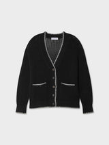 Cotton Blanket Trim Cardigan