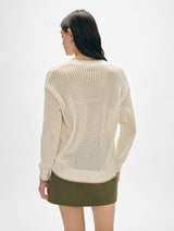 Cotton Blanket Trim Cardigan